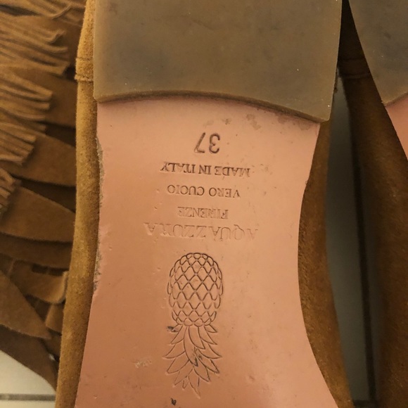 Aquazurra Suede Fringe Booties - Picture 4 of 6